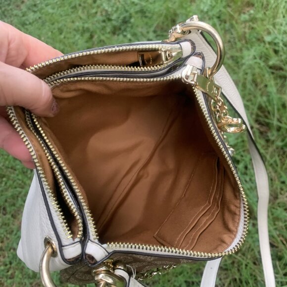 Coach Mia Crossbody Handbag in Leather & Signature Canvas - Picture 13 of 16